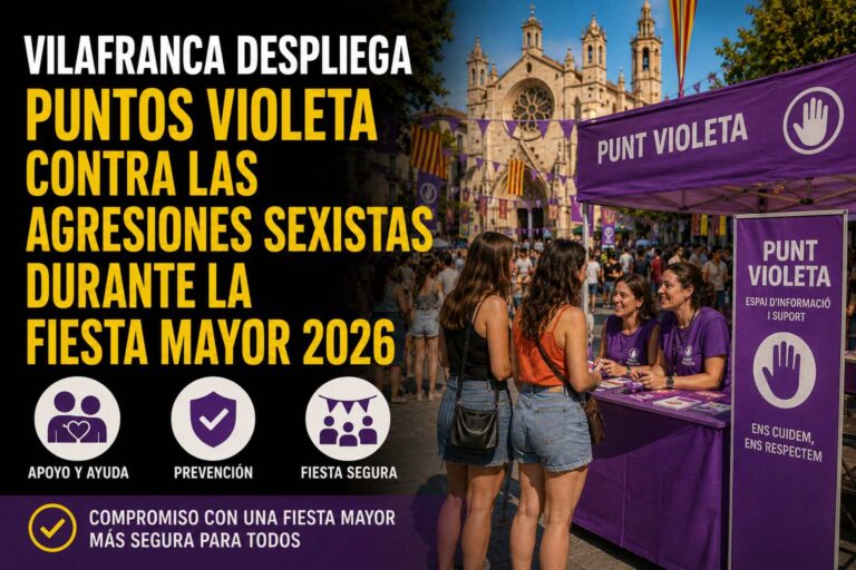 Punto Violeta de prevención de agresiones sexistas durante la Fiesta Mayor de Vilafranca del Penedès 2026